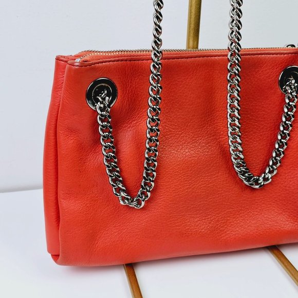 Thacker Anthropologie Capri Crossbody Multi-Compartment Zipper Top Coral Handbag - Picture 11 of 14